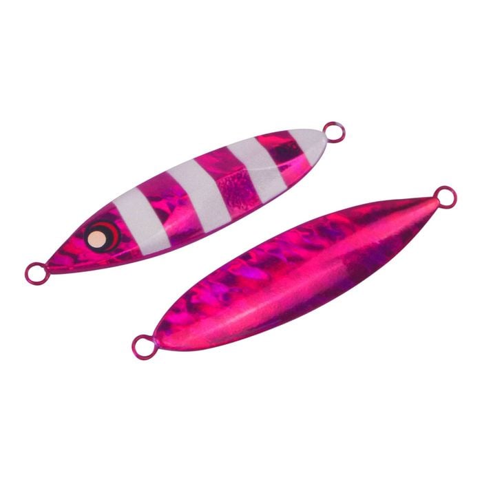 Finesse Slow Pitch Flutter Jig, 60gm, Hot Pink Stripe, 2 Pack