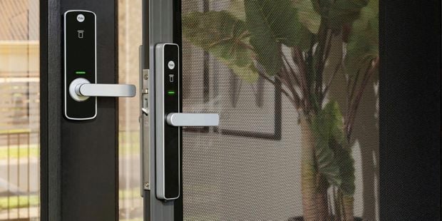 Two door locks on doors