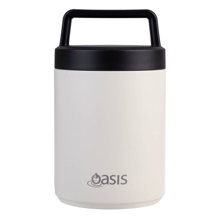 Oasis Insulated Food Flask With Spoon And Handle 480ml - Alabaster