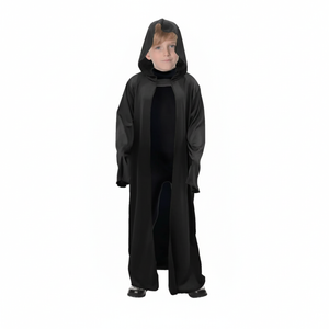 More Than Party Childrens Black Hooded Cape Halloween Costume Kids 130-150cm