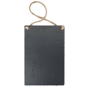 Nicola Spring Hanging Notice Board - 30 x 20cm - Natural Slate Wall Hanging Display Board Home Office Kitchen Chalkboard
