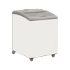 Exquisite Curved Glass Display Chest Freezers With 2 Baskets With Led