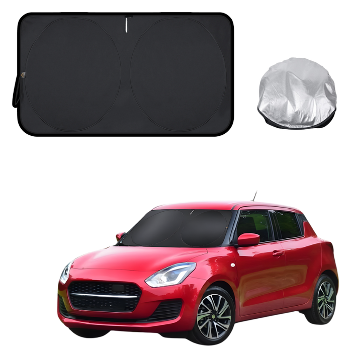 Front Windscreen Sun Shade for Suzuki Swift 2017 - 2024 (FZ, AZ) - Standard 150 x 85 cm - Black