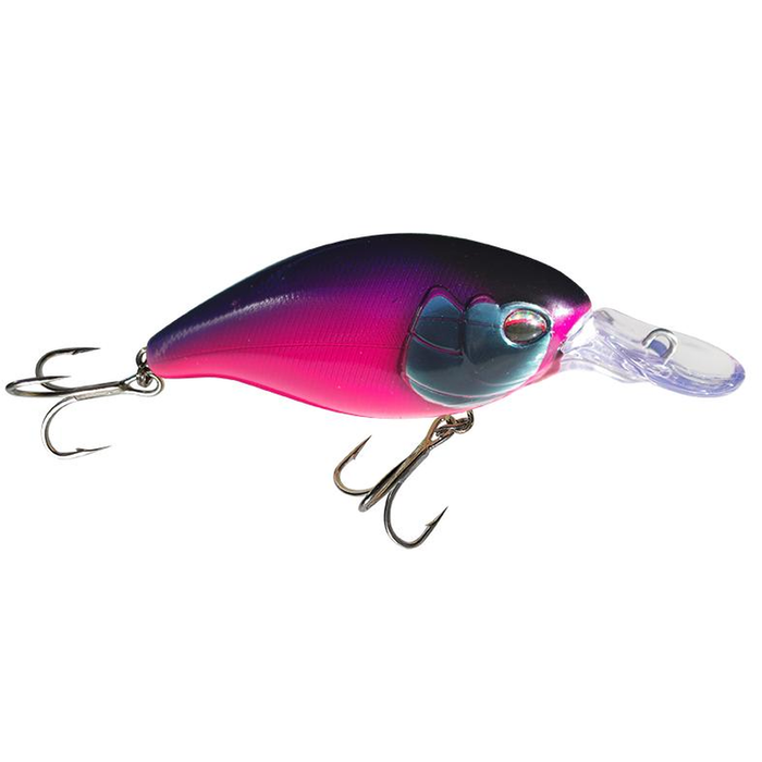Profishent Chainsaw 80mm Mid Run Crankbait Hard Body Fishing Lure Black Pink Purple