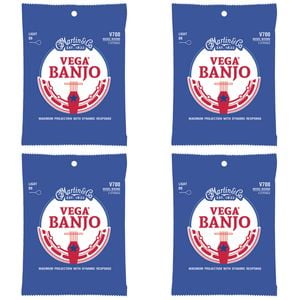 4PK Martin Guitar V700 Vega Banjo 5 Strings Nickel Steel Light Gauge