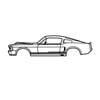 Ignite Laser Ford 'Eleanor' Mustang Silhouette Metal Wall Art Rustic Metal 23.6inch/60cm