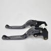 Yamaha Mt-09 Brake And Clutch Lever Pair Suit 2015-2020 Tracer (shorty Style) - Titanium With Black Adjuster