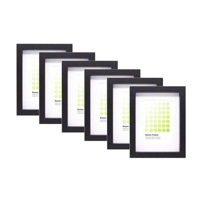 6PK Braz Rome Image Photo Document Display Frame 15x20cm Black