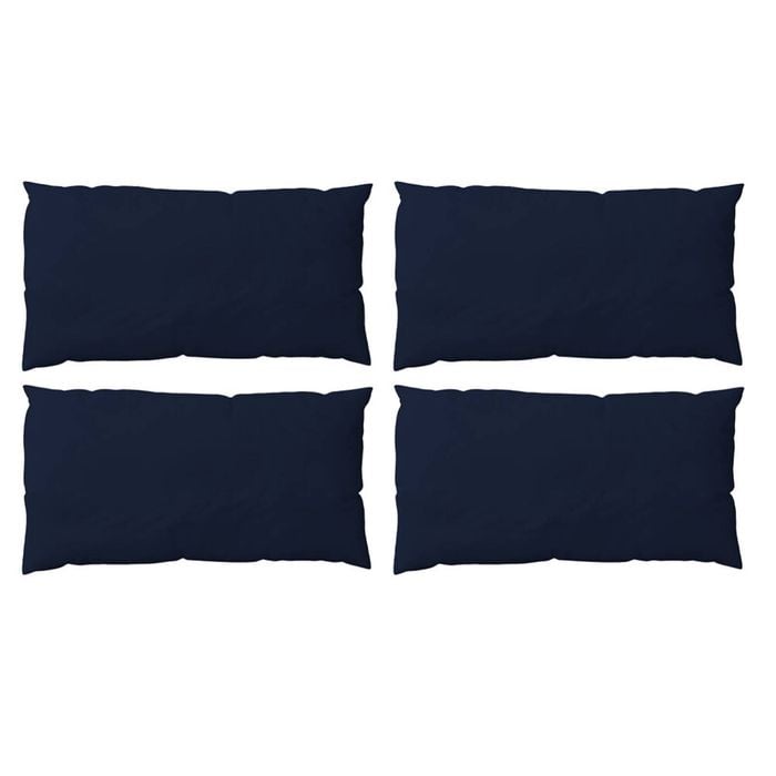 2x 2pc The Lighthouse Washed Cotton Standard Bedding Pillowcases Navy