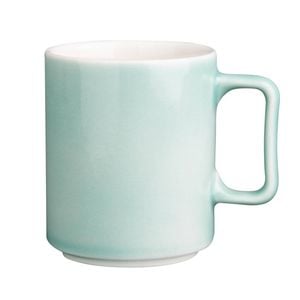 Olympia Mugs Fondant Mint Porcelain 340ml 6 Pack Stackable