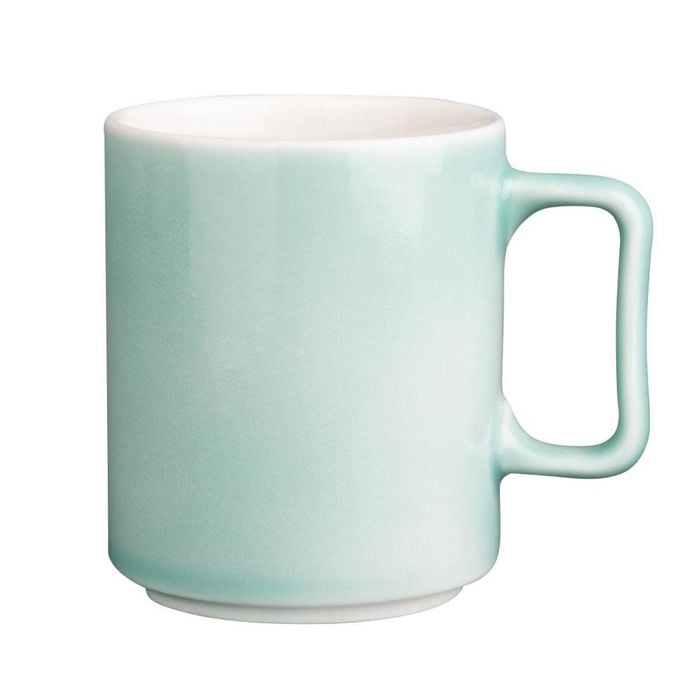 Olympia Mugs Fondant Mint Porcelain 340ml 6 Pack Stackable