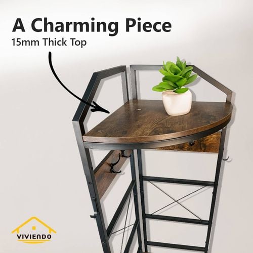 Corner shelf with hooks hotsell