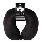 Milano Decor Memory Foam Travel Neck Pillow with Clip Black