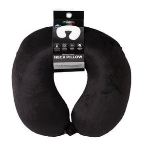 Milano Decor Memory Foam Travel Neck Pillow With Clip Black