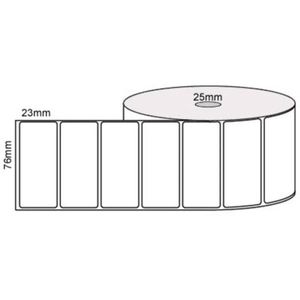 Labels Now Australia Labels Now 76mm x 23 mm White Thermal Transfer Labels, 2,500 per Roll, 25 mm Core
