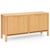 Costway Shoe Storage Bench Rack 2 Flip Drawer Hall Adjustable Natural