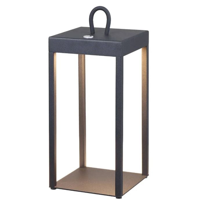 Telbix Sotra Modern Table Desk Lamp Light Aluminium Black Sand