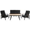 ESPERANCE 4pc LOUNGE SET BLACK