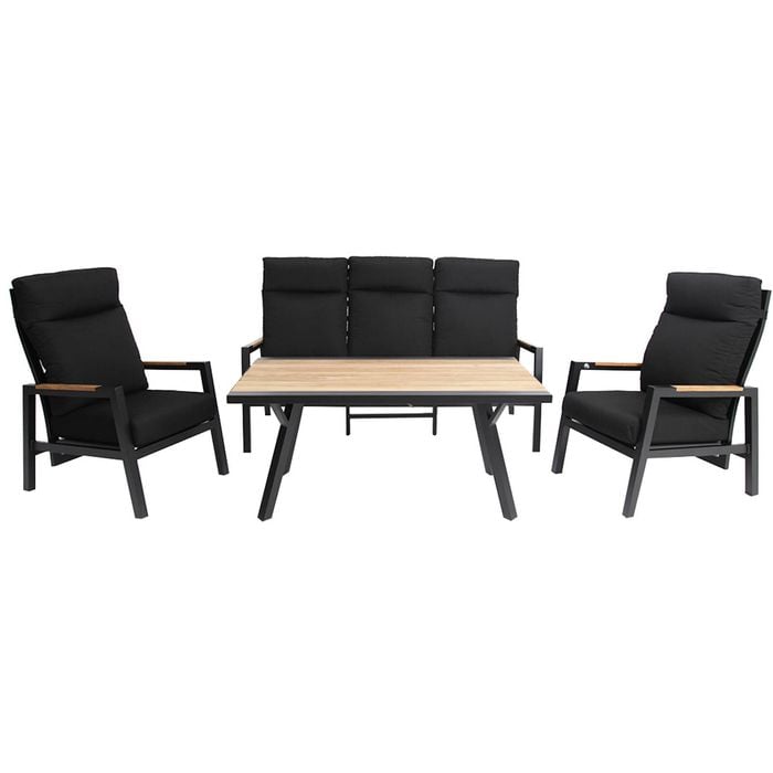 ESPERANCE 4pc LOUNGE SET BLACK