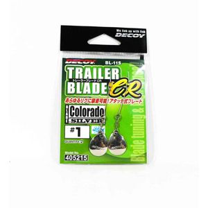 Decoy BL11S Silver Colorado Shape Fishing Lure Trailer Blade 1
