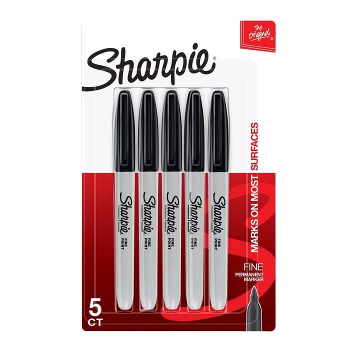 Sharpie Black Fine Marker 5 Pack