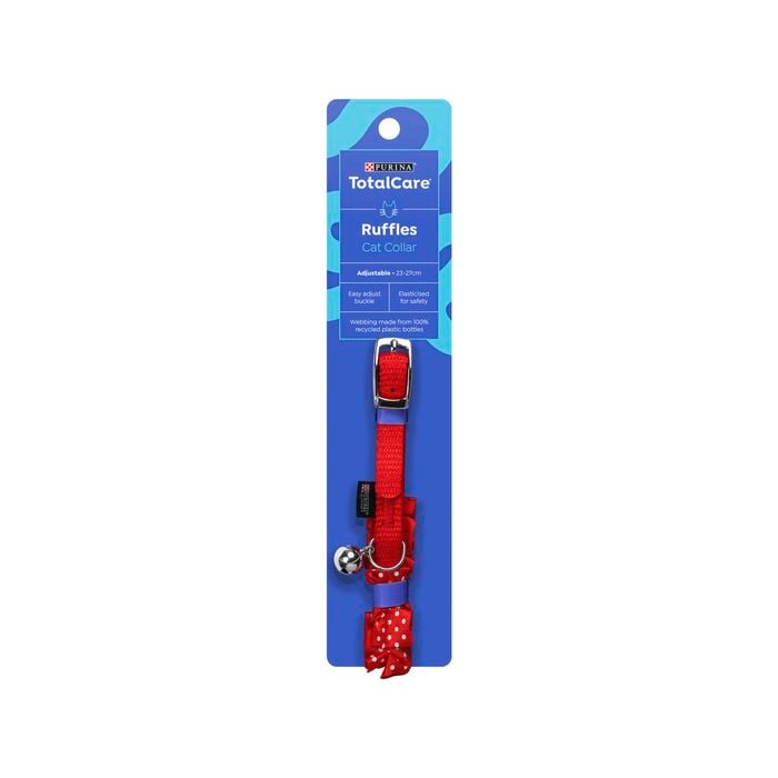 Purina Total Care Red Ruffles Fashion Cat Collar