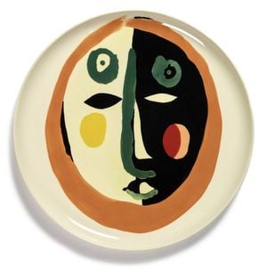 Serax Ottolenghi Feast Serving Plate Large Ceramic Artistic Face No.1 35x2cm