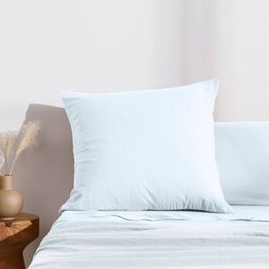 Dreamaker Superfine Washed Microfibre European Pillowcase Ice Blue