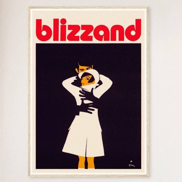 Galrie Blizzand Embrace Retro Vintage Advertising Poster Stunning Art Print for Home, Wood Frame, 50 x 70cm (20 x 28inch)