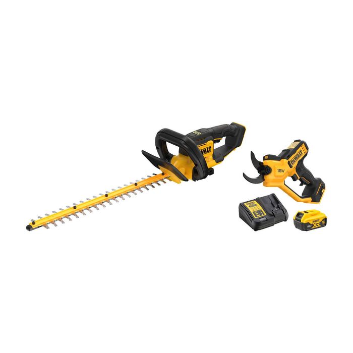 DeWALT 18V XR Hedge Trimmer and Power Pruner 5.0Ah Kit