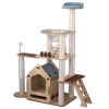 Furbulous 1.46m Cat Tree Mega Cat Tower and Scratching Post - Windmill style - Cream | 1.46m