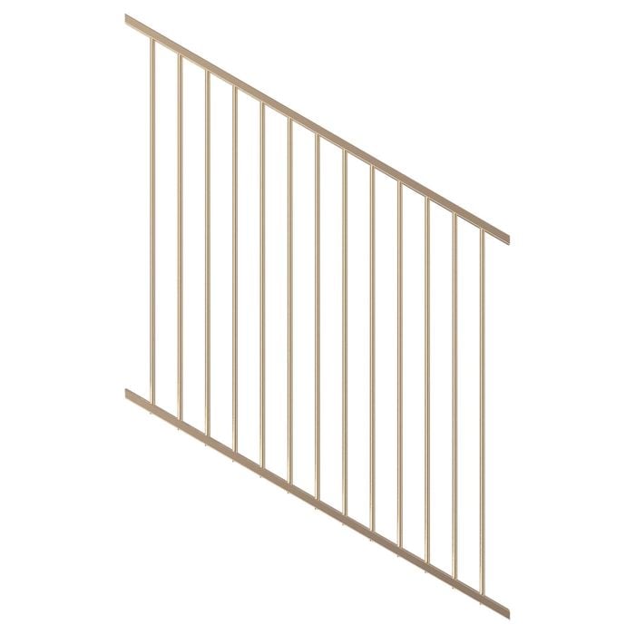 ProtectorAl 350-1200W x 1200H Primrose Flat Top Pool Fence Panel Raked 16-30º