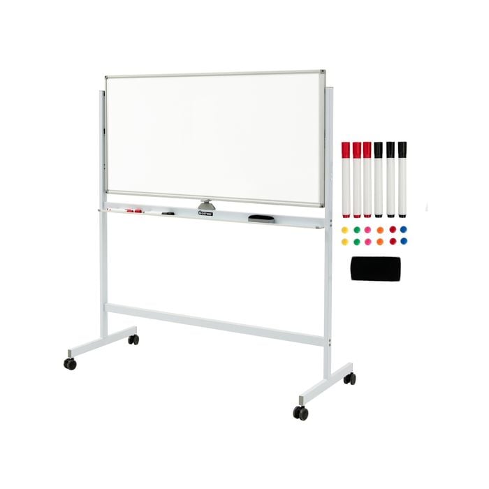Costway  Magnetic Whiteboard 120x60cm Double-Side Adjustable