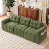 Advwin 235cm 3 Seater Sofa Chenille Modular Sectional Couch No Assembly Green