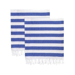 Nicola Spring Turkish Cotton Towel Set - Blue Stripe - Pack Of 2