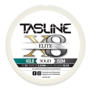 Tasline Elite White 150m Braid Fishing Line 40lb