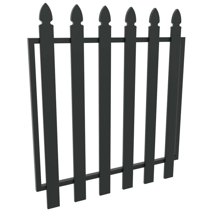 ProtectorAl 975 W x 1000mm H Black Aluminium Bishop Garden Gate