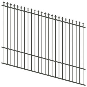 ProtectorAl 1201-2400W x 1800H Woodland Grey Spear Top Pool Fence Panel Raked Up to 15º