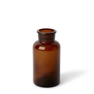 3x E Style 16cm Glass Specimen Bottle Decorative Flower/Foliage Vase Brown