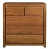 Amsterdam 5 Drawer Tall Boy  - Light Pecan