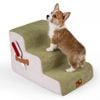 Costway 3 Steps Dog Foam Stairs Non-slip Soft Ladder W/lint Roller Green