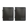 2x Marbig A4 File Zipper 3 O-ring Binder W/ Handle 25mm Document Organiser Smoke