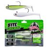Bite Science Multi-Pack of Rigged 4' Rigged Thump Shad Lures - Greenback/White"