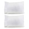 2PK Jason Commercial Satin Stripe Pillow Case with Cuff 48x73cm White