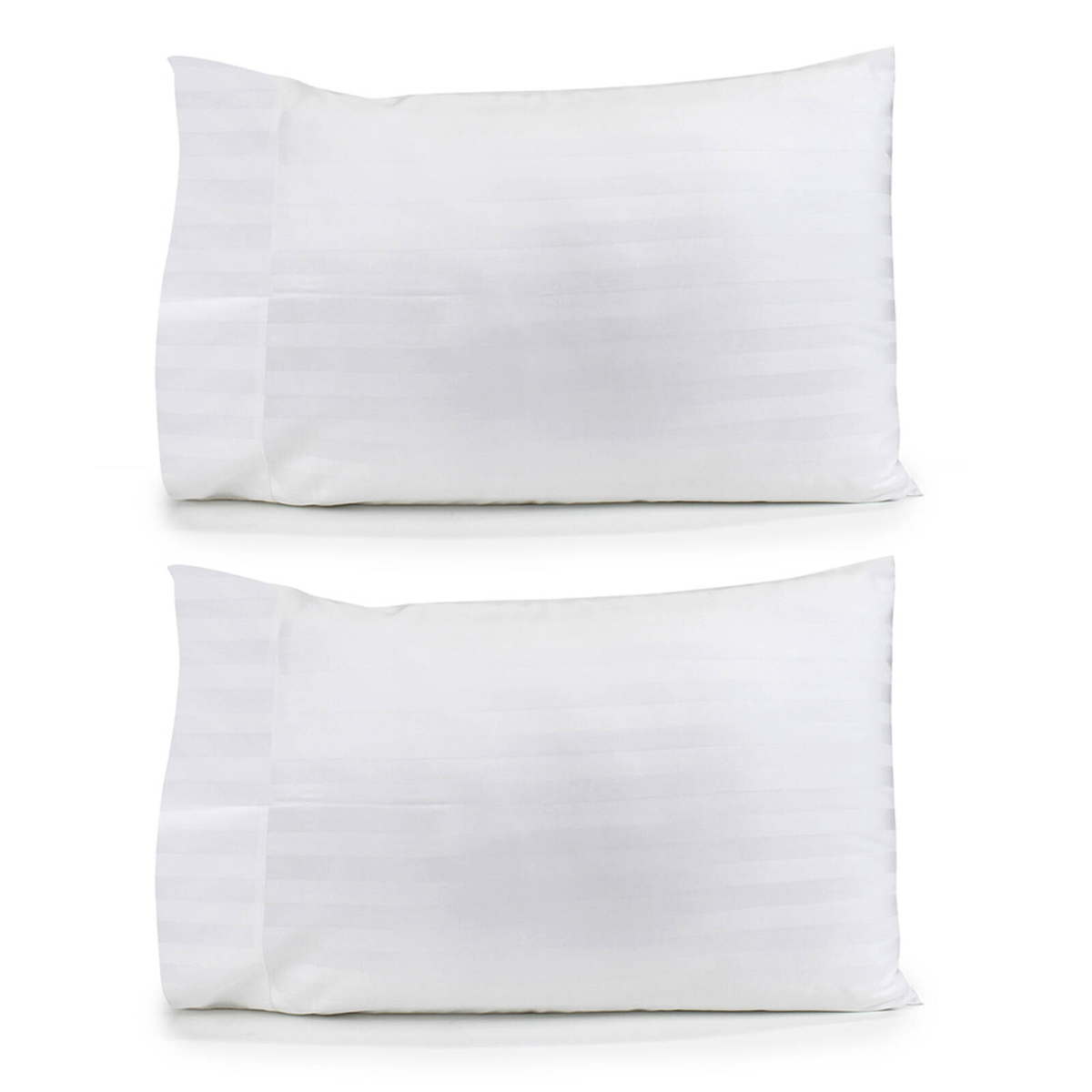 2PK Jason Commercial Satin Stripe Pillow Case with Cuff 48x73cm White ...