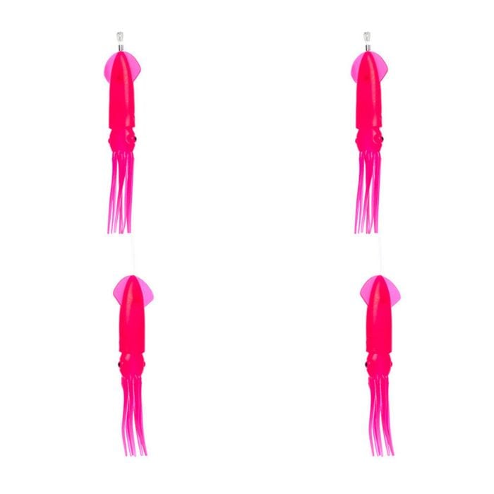 2PK Sea Pro 2 Squid Daisy Chain Offshore Trolling Lure 25.5x12cm - Pink