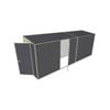 Build-A-Shed 1.2 x 5.2 x 2.0m Skillion Single Hinged Side Door Shed - Grey