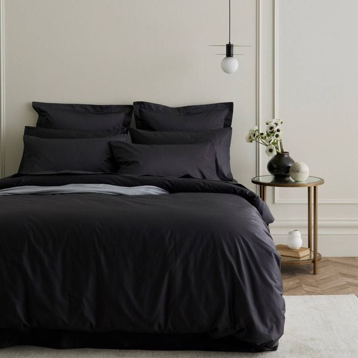 Bedding Co. Quilt Cover Set 1200TC Egyptian Cotton Charcoal Super King