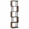 Costway 5-Tier Modern S Bookshelf 147cm Metal Shelving Office Brown