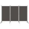 vidaXL 3-Panel Room Divider Anthracite 260cm Panel Privacy Screen Partition